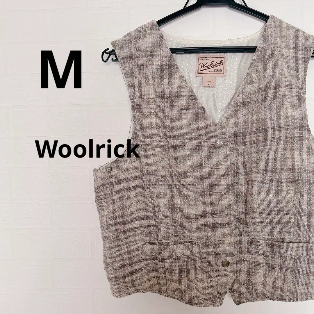 One-of-a-kind item❣️ Woolrick Check Vest Vintage Vintage Clothing