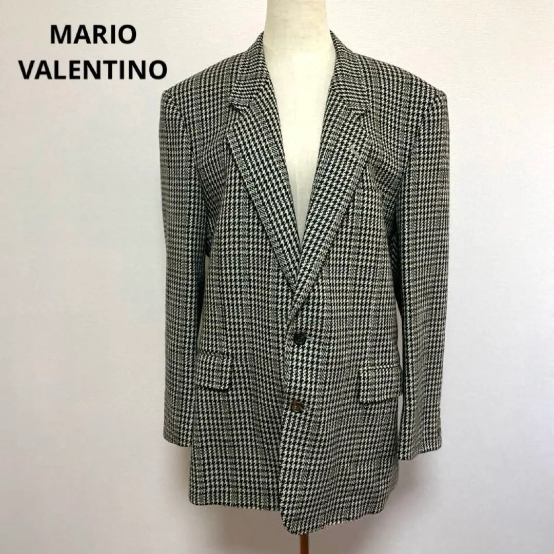 MARIO VALENTINO Check pattern wool jacket