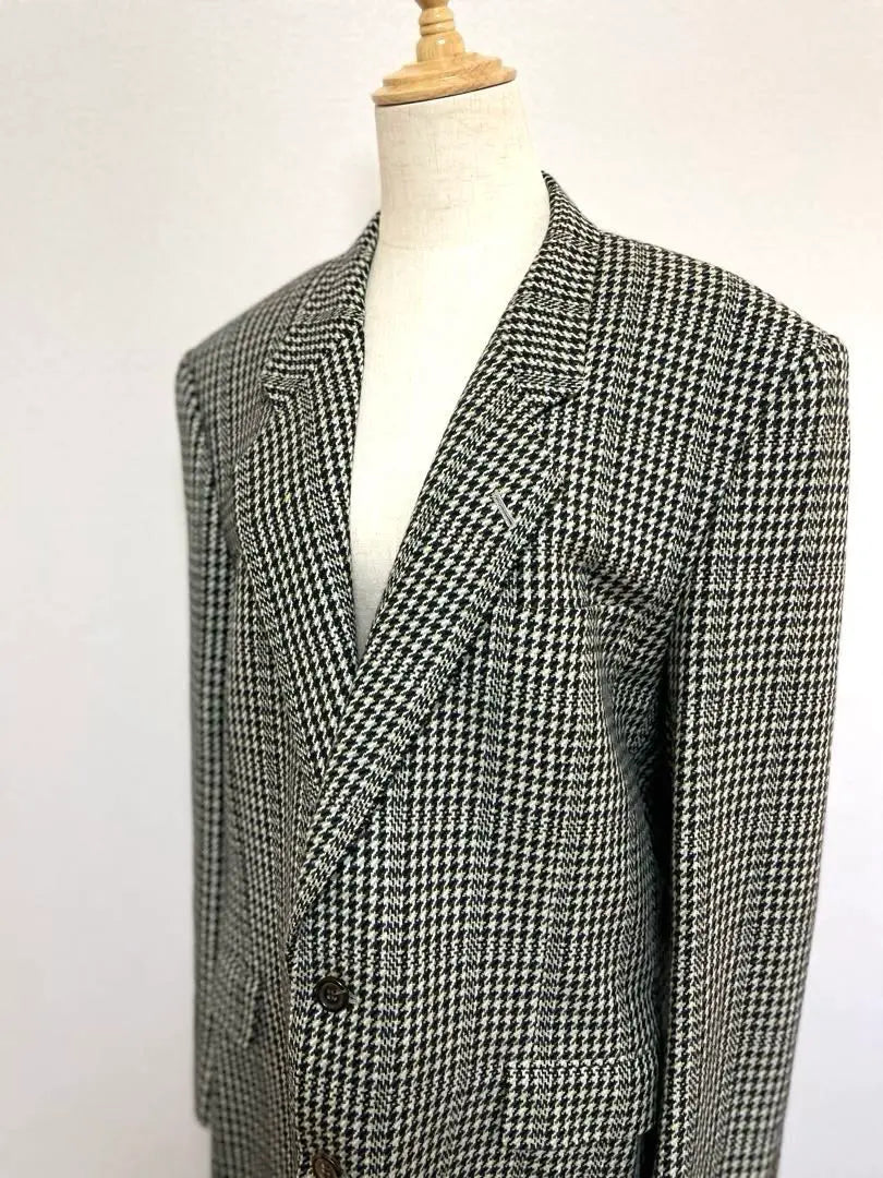 MARIO VALENTINO Check pattern wool jacket