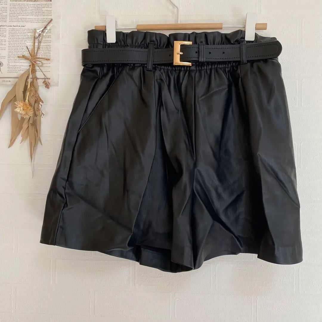 [Zara] Shorts with waist belt, casual, Korean women's, simple