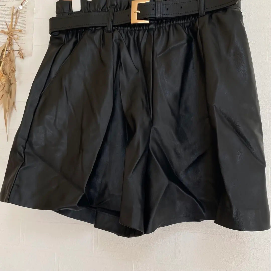 [Zara] Shorts with waist belt, casual, Korean women's, simple