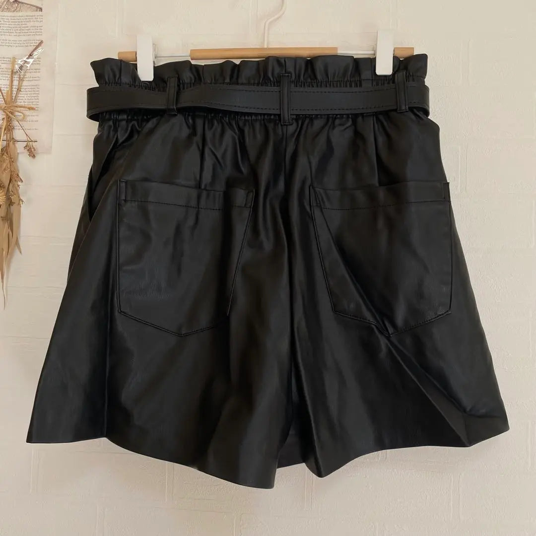 [Zara] Shorts with waist belt, casual, Korean women's, simple