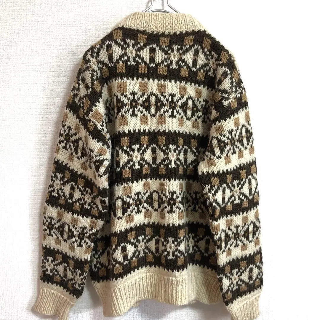 ☆592 Denmark Concho Renox Wool Thick Knit Cardigan