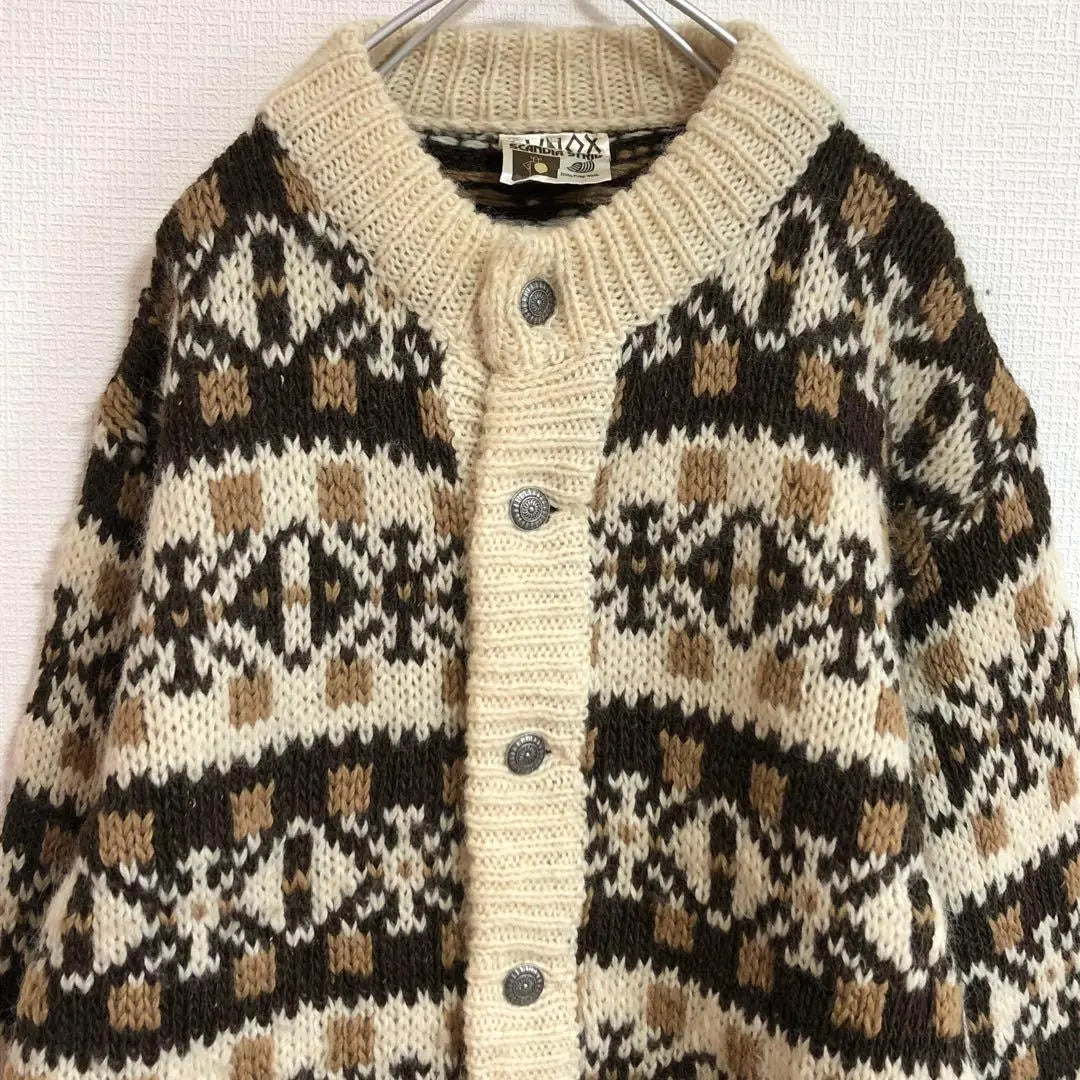 ☆592 Denmark Concho Renox Wool Thick Knit Cardigan