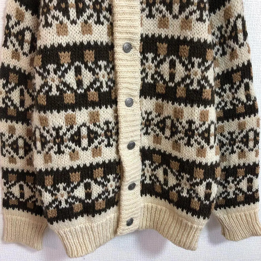 ☆592 Denmark Concho Renox Wool Thick Knit Cardigan