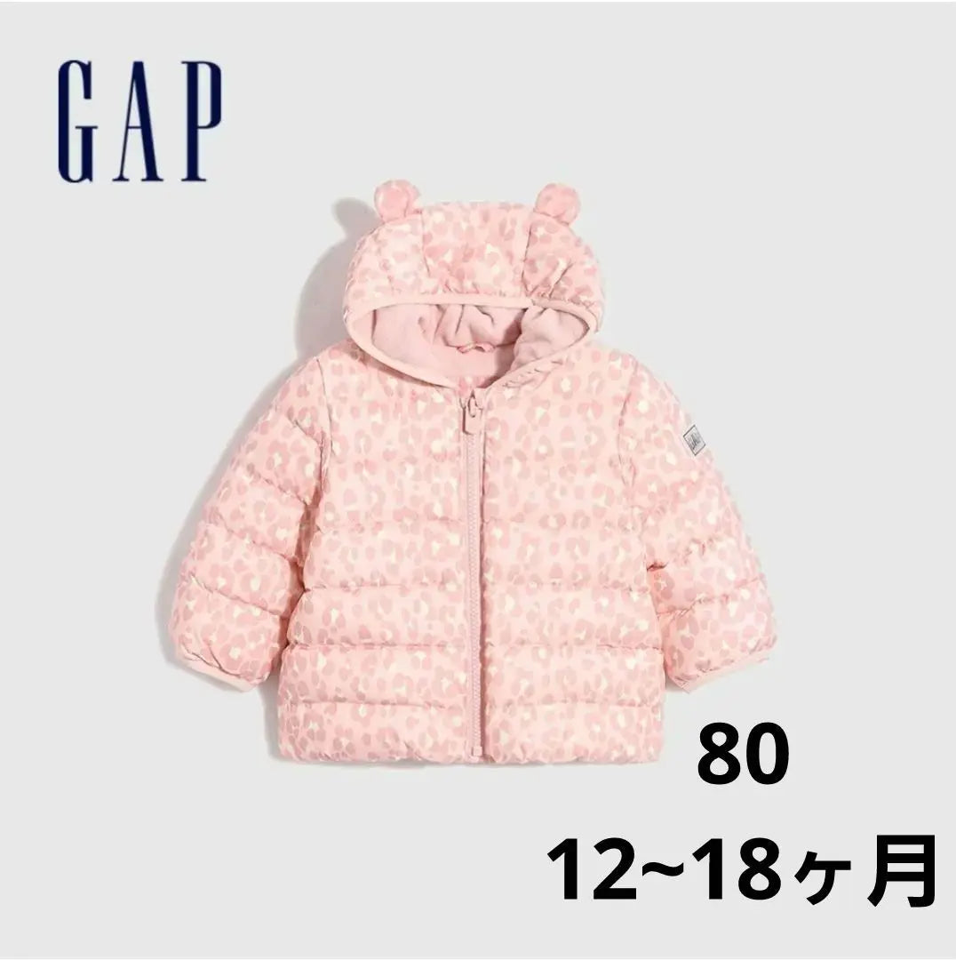 Chaqueta de abrigo para bebé GAP con estampado de leopardo, color rosa, talla 12 a 18 meses, 80