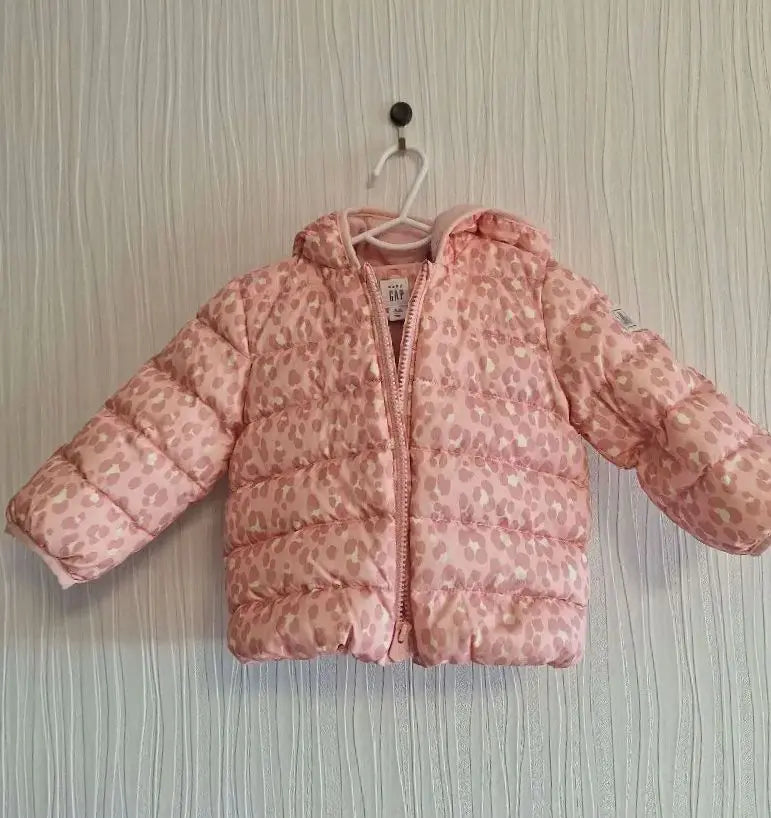 Chaqueta de abrigo para bebé GAP con estampado de leopardo, color rosa, talla 12 a 18 meses, 80