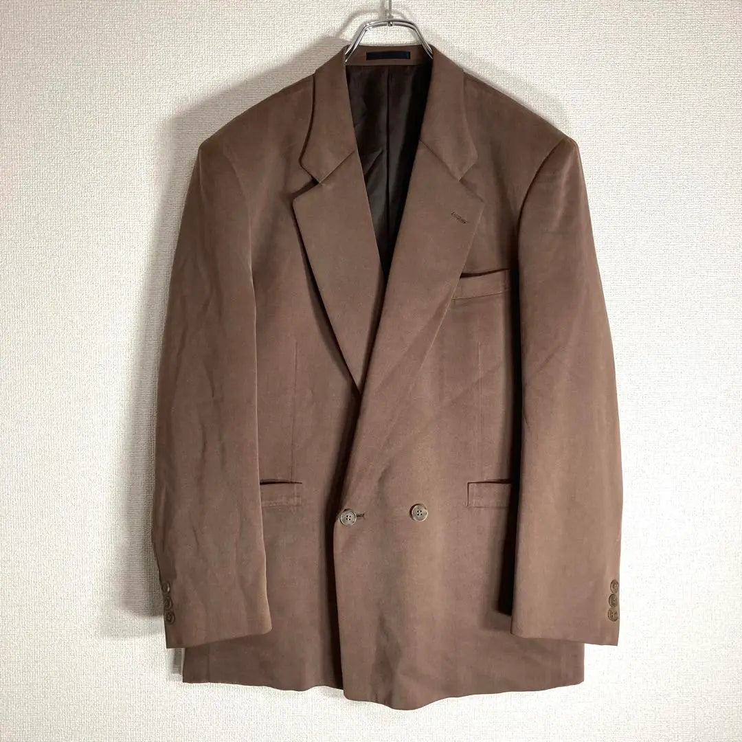 Tailored jacket double brown retro casual suit rayon material | テーラードジャケット　ダブル　ブラウン　レトロ　カジュアルスーツ　レーヨン素材