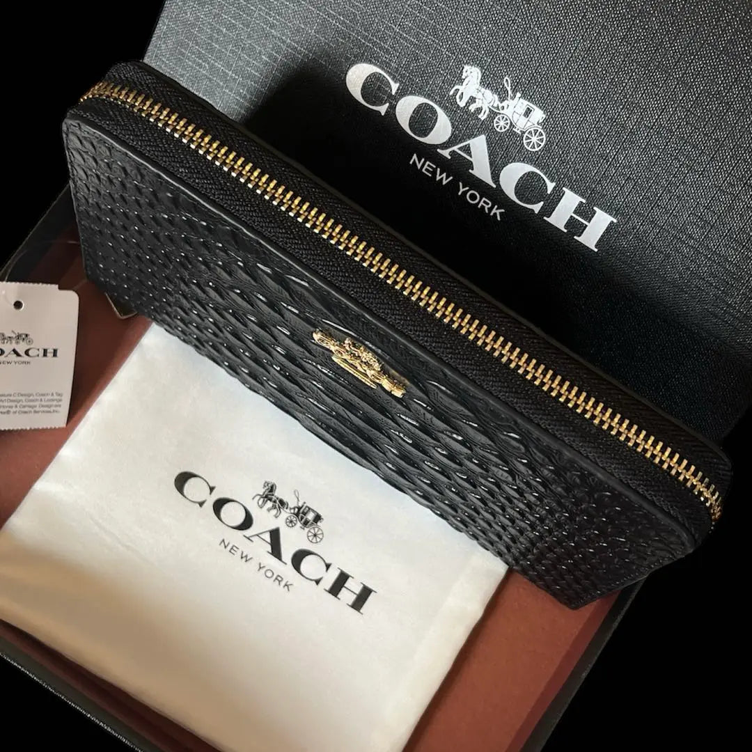 New Coach Long Wallet Python Design Women's