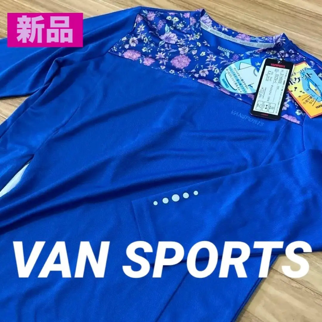 Nueva camiseta deportiva Van Sports Dry de manga larga para mujer talla M Camiseta larga | 新品バンスポーツドライ長袖スポーツシャツ レディースMサイズ ロンT