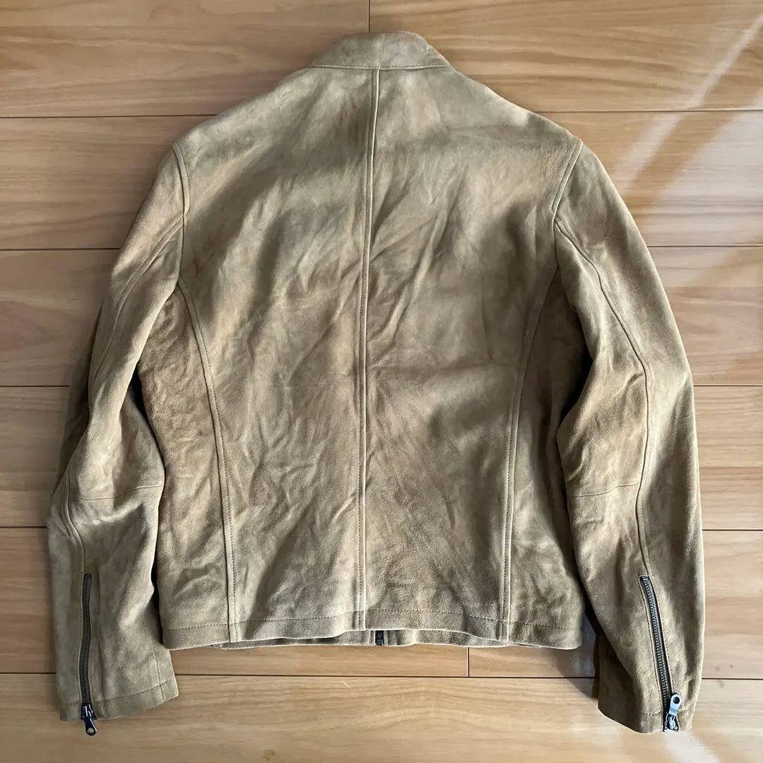 Goat suede leather jacket single rider