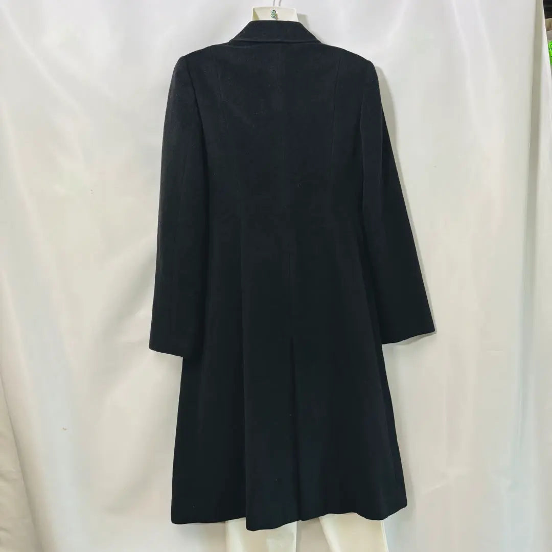 [Elegant] Vickey Couture Angora Wool Long Coat Black