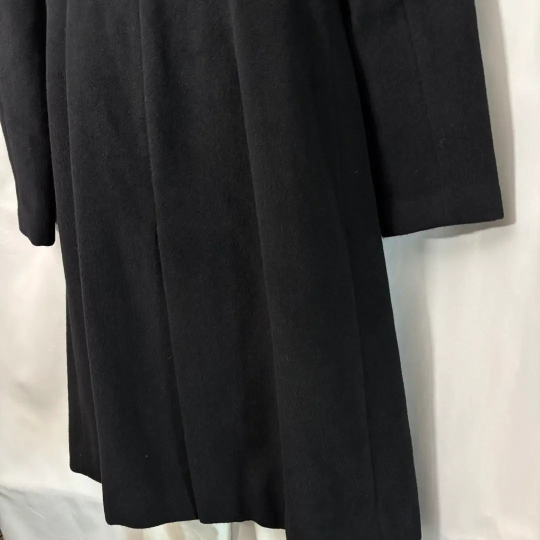 [Elegant] Vickey Couture Angora Wool Long Coat Black