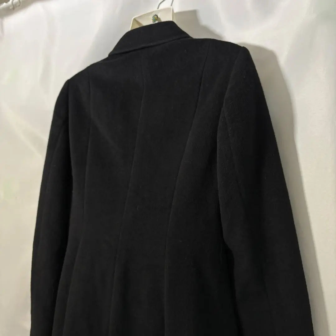 [Elegant] Vickey Couture Angora Wool Long Coat Black