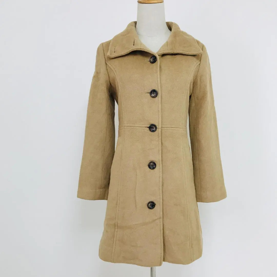 Vicki camel wool blend Angora blend Lining 2-pocket wool coat Y2K