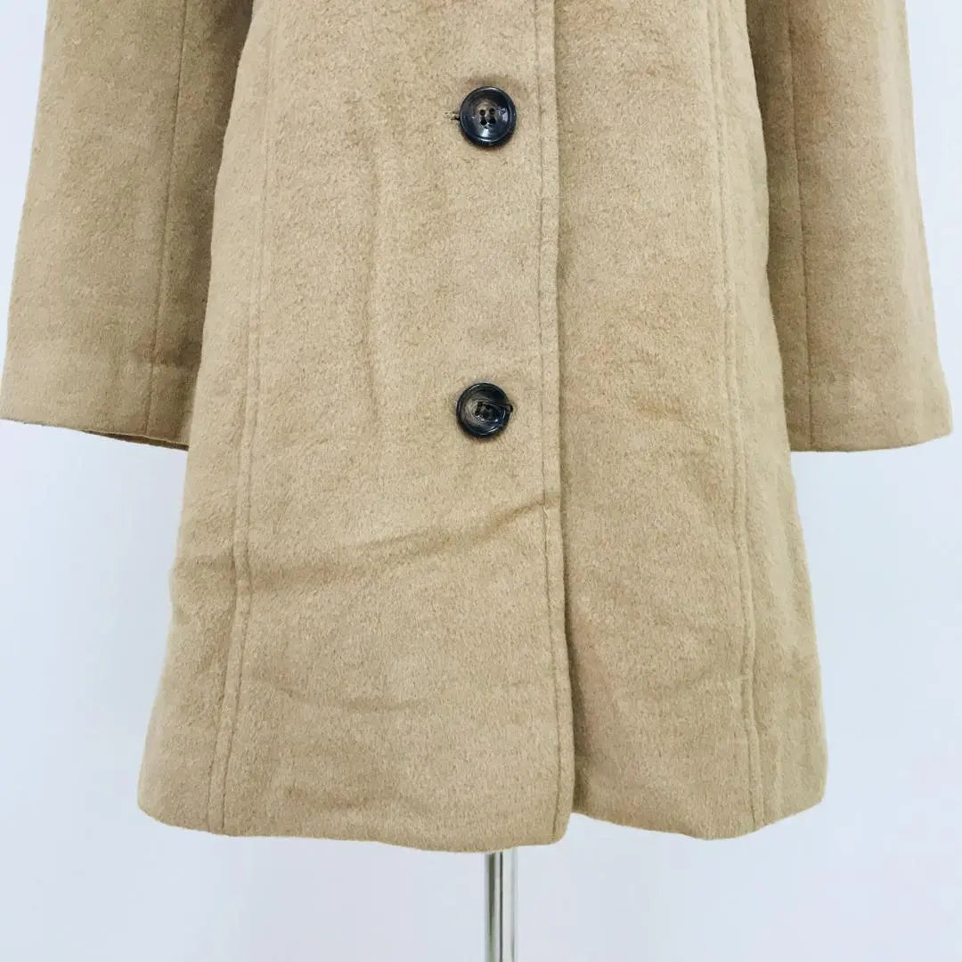 Vicki camel wool blend Angora blend Lining 2-pocket wool coat Y2K