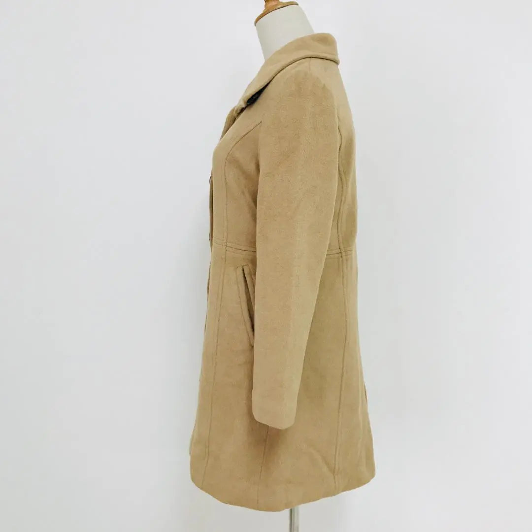 Vicki camel wool blend Angora blend Lining 2-pocket wool coat Y2K