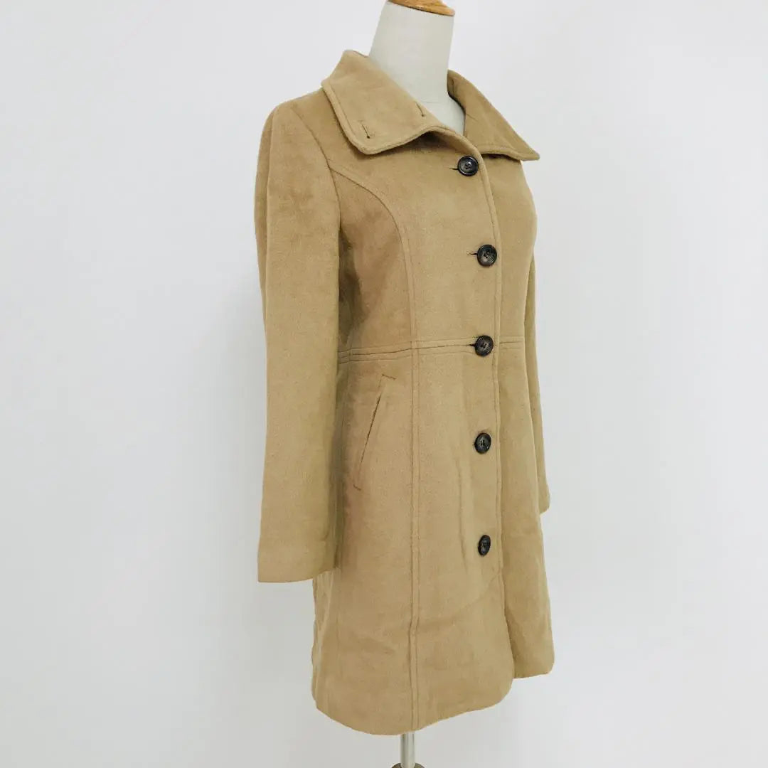 Vicki camel wool blend Angora blend Lining 2-pocket wool coat Y2K