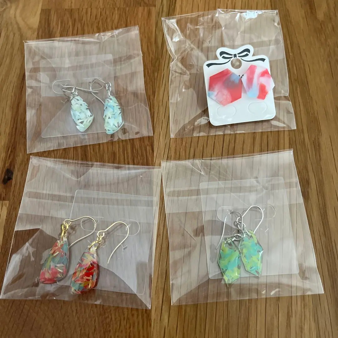 Handmade earrings, bulk sale, 4-piece set