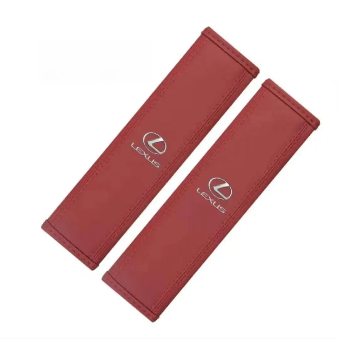 Funda para cinturón de seguridad Lexus con doble cinturón de seguridad en color rojo