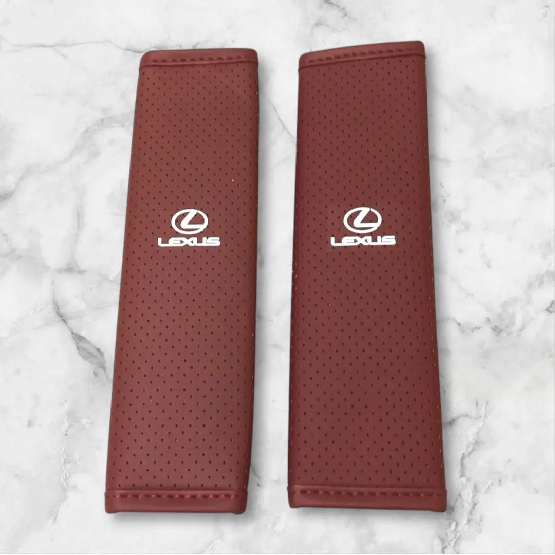 Funda para cinturón de seguridad Lexus con doble cinturón de seguridad en color rojo