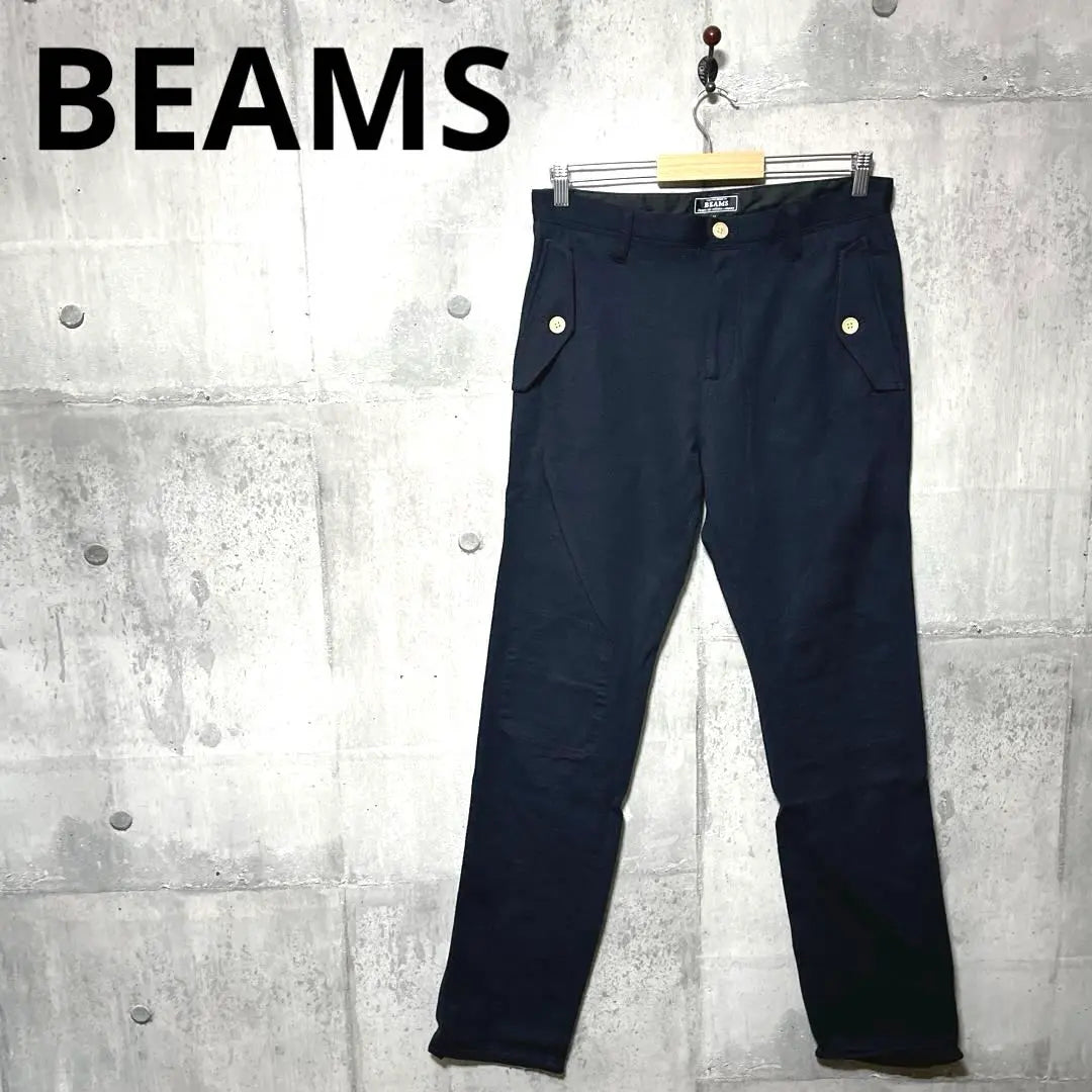 Pantalones cargo de lana para hombre de BEAMS, talla M, color azul marino