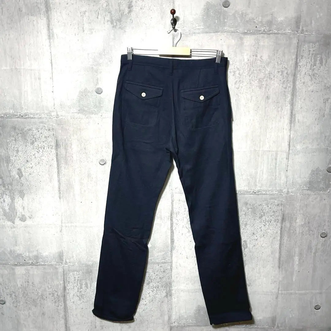 Pantalones cargo de lana para hombre de BEAMS, talla M, color azul marino