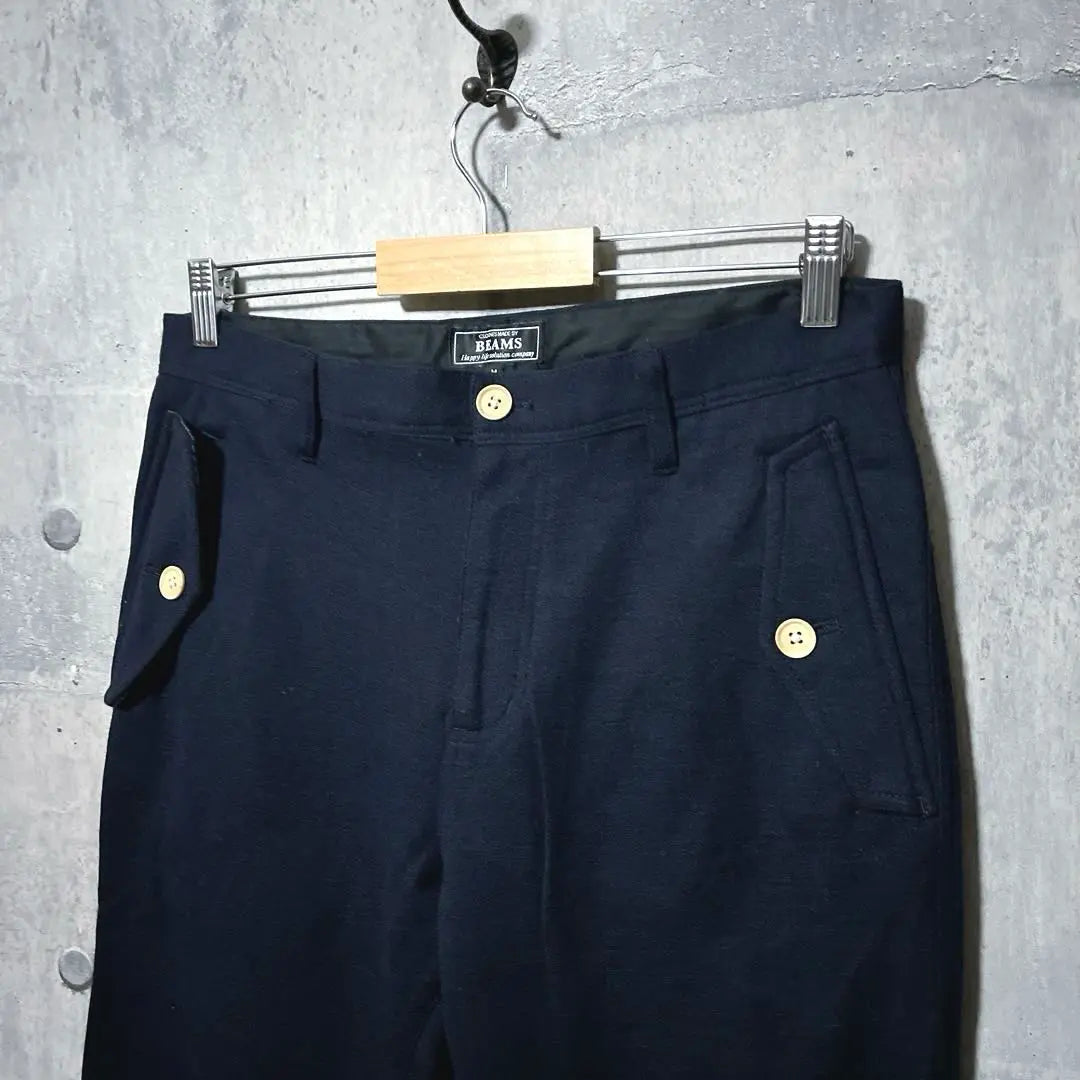 Pantalones cargo de lana para hombre de BEAMS, talla M, color azul marino