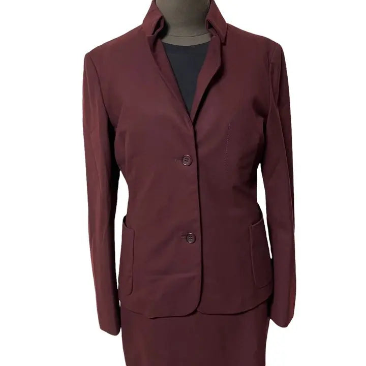 Jil Sander Wine Red Suit (Jacket/Skirt)