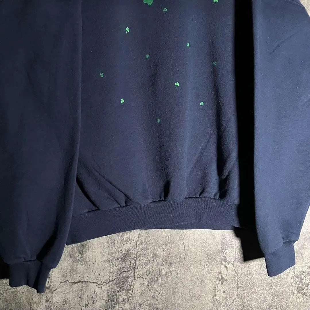 Vintage Navy Clover Sweatshirt 90s