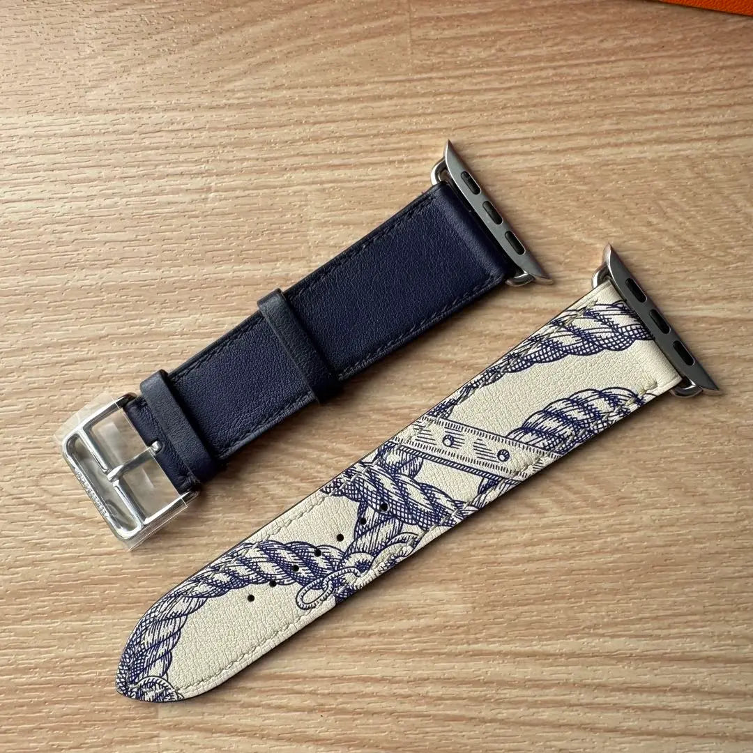 2296 Apple Watch Hermes Blue Rope Pattern HERMES