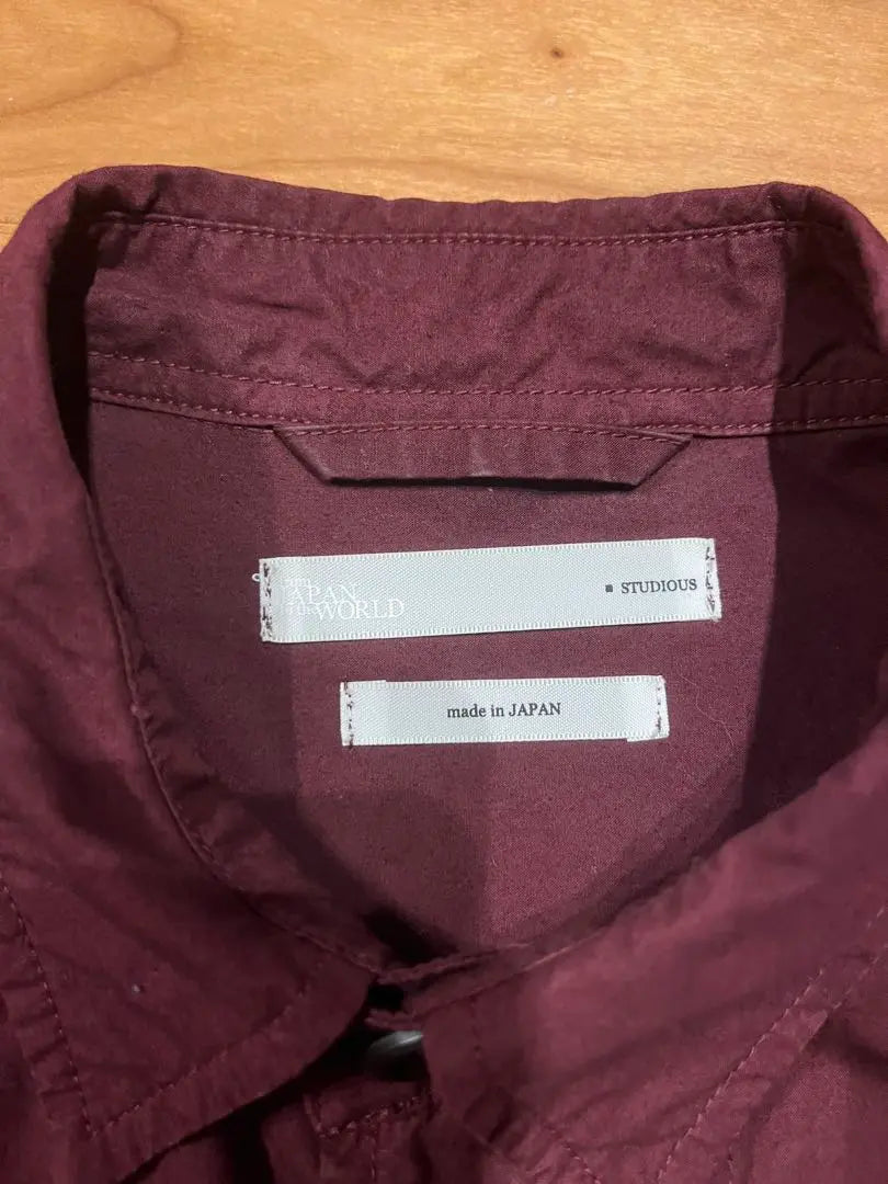 STUDIOUS Half Coat Wine Red Size 1