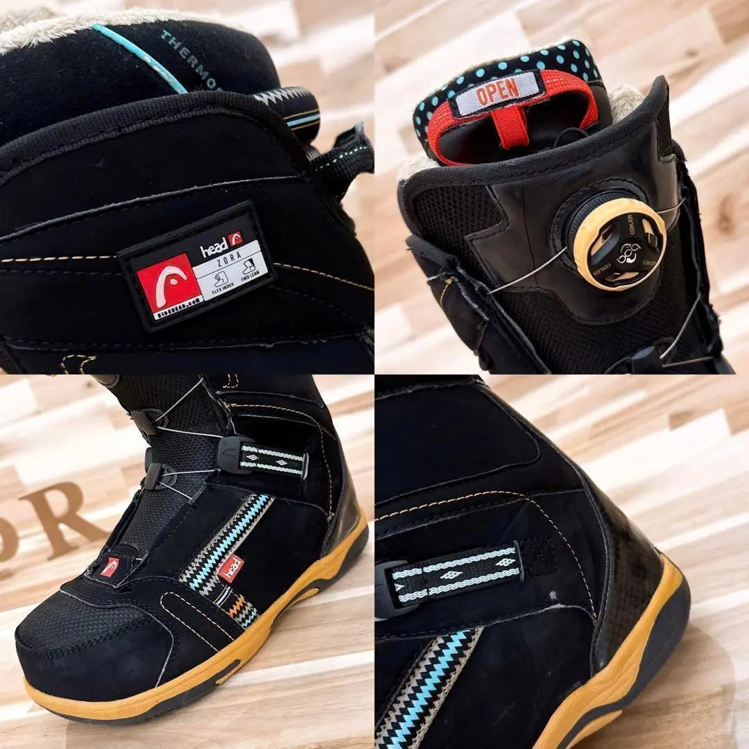 [Head] Botas de snowboard HEAD ZORA 23.0 Negro x Verde