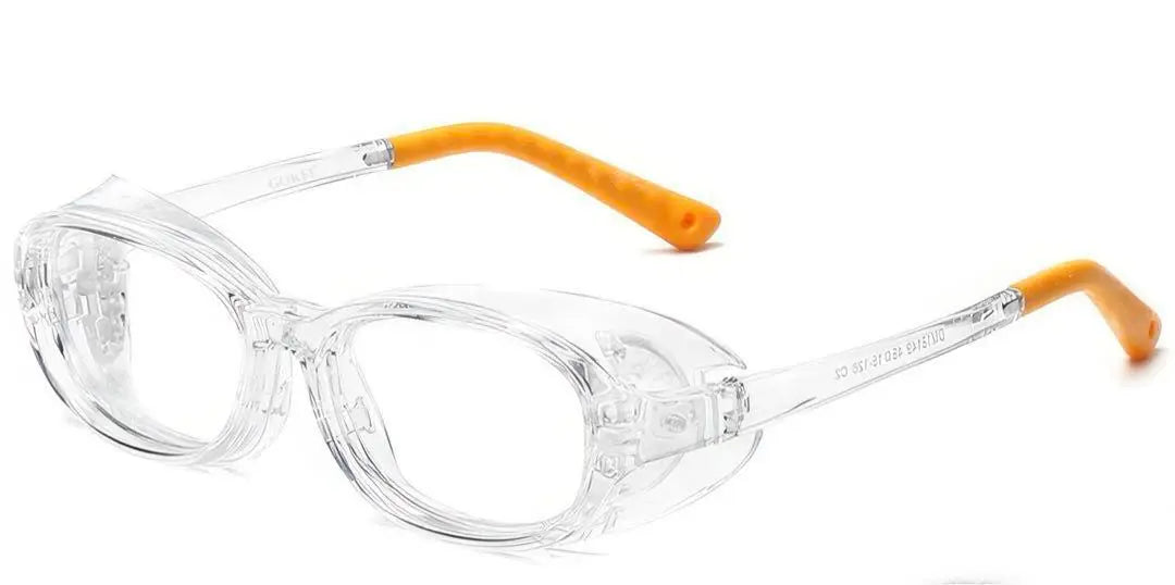 Unused pollen prevention glasses, clear orange, pollen glasses, glasses