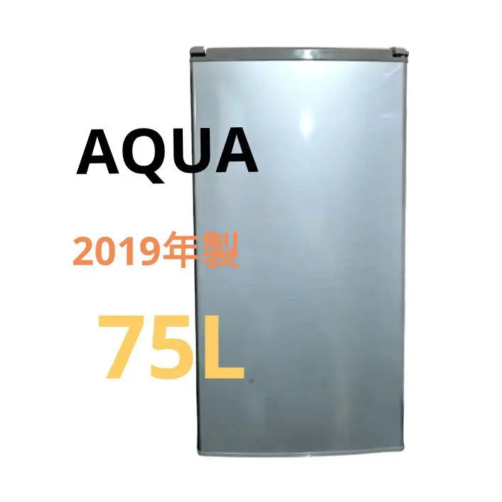 AQUA Aqua refrigerator 1 door single 2019 made 75L Ama City, Aichi Prefecture