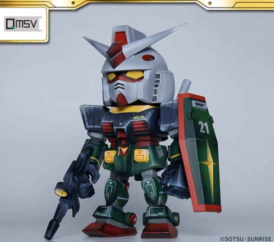 Conjunto de resumen de 2 puntos de QMSV Kunio Okawara Zaku II y Gundam abierto