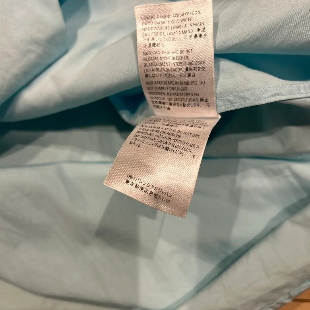 BALENCIAGA Short-sleeved shirt Light blue Backlog Back button down