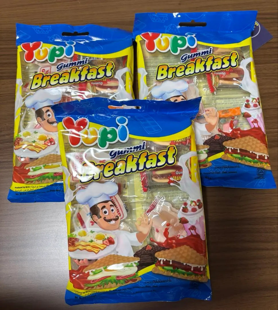 Yupi Breakfast 3 bolsas de gomitas para el desayuno