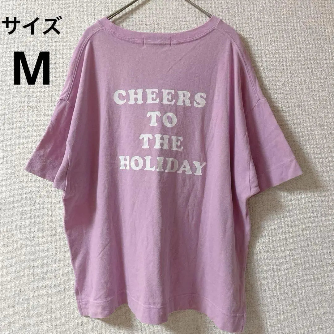 [AZUL by MOUSSY] T-shirt back logo pink cute M