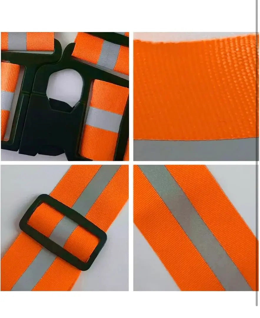 ❣️Limited to 1 item❣️2-piece set safety vest, high elasticity, reflective vest, fluorescent strap, night work clothes