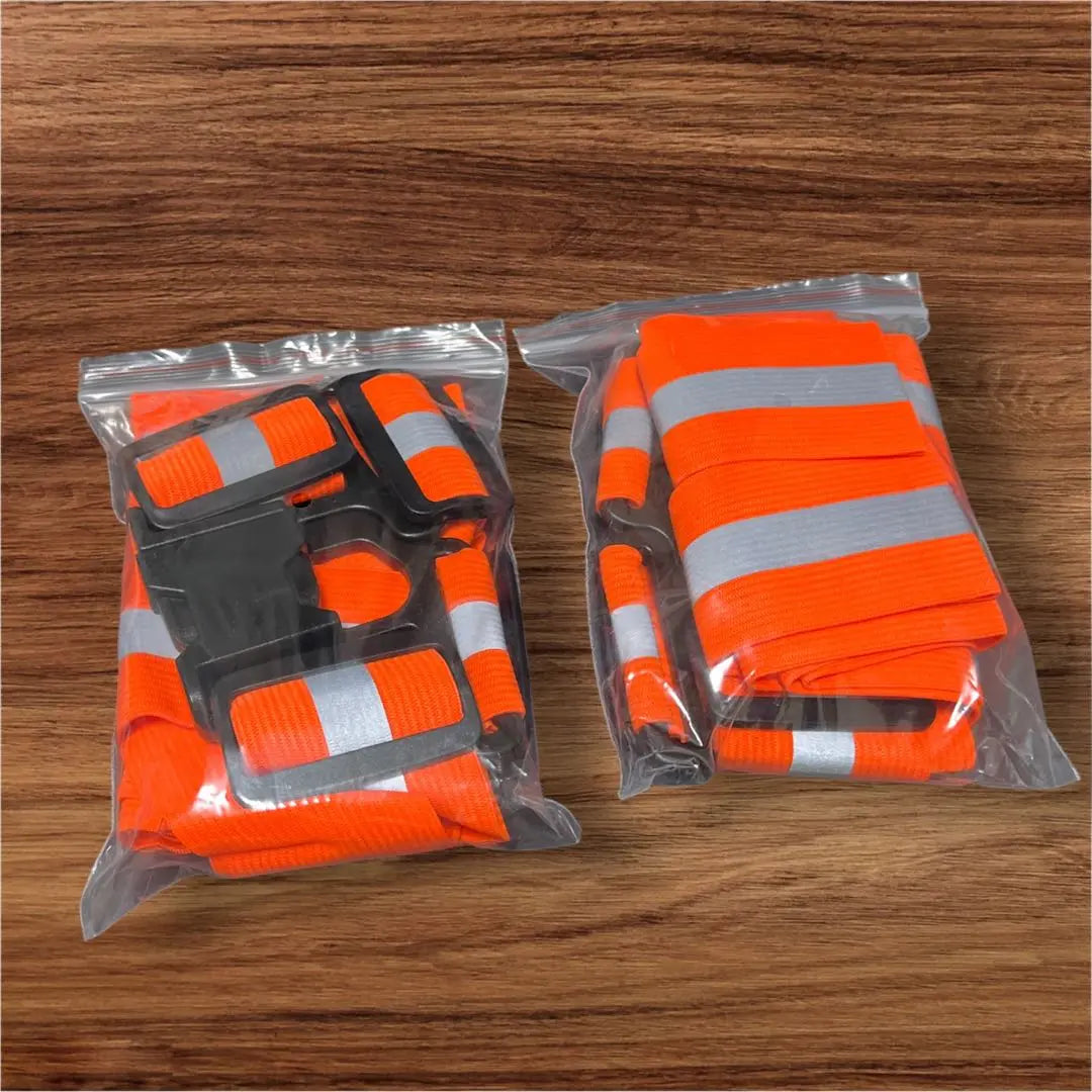 ❣️Limited to 1 item❣️2-piece set safety vest, high elasticity, reflective vest, fluorescent strap, night work clothes