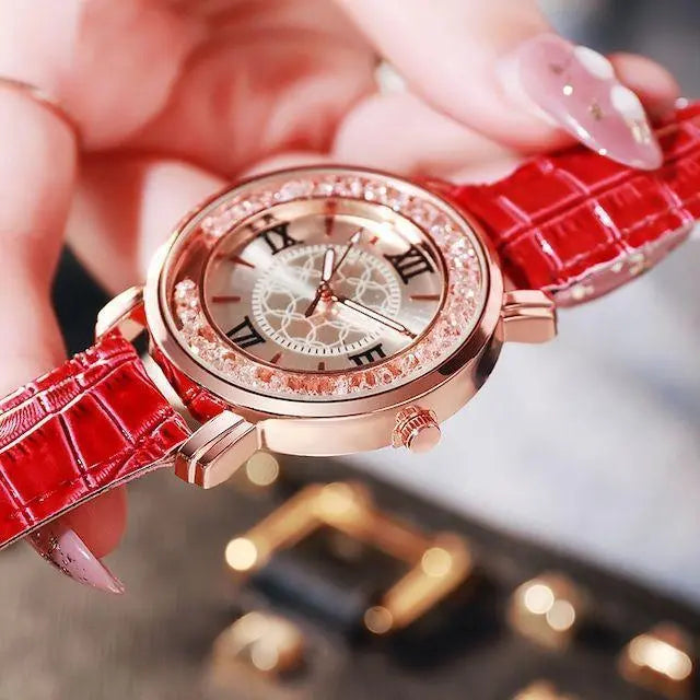 J05 ○ Reloj de mujer Cuarzo Rojo Artículos personalizados 732