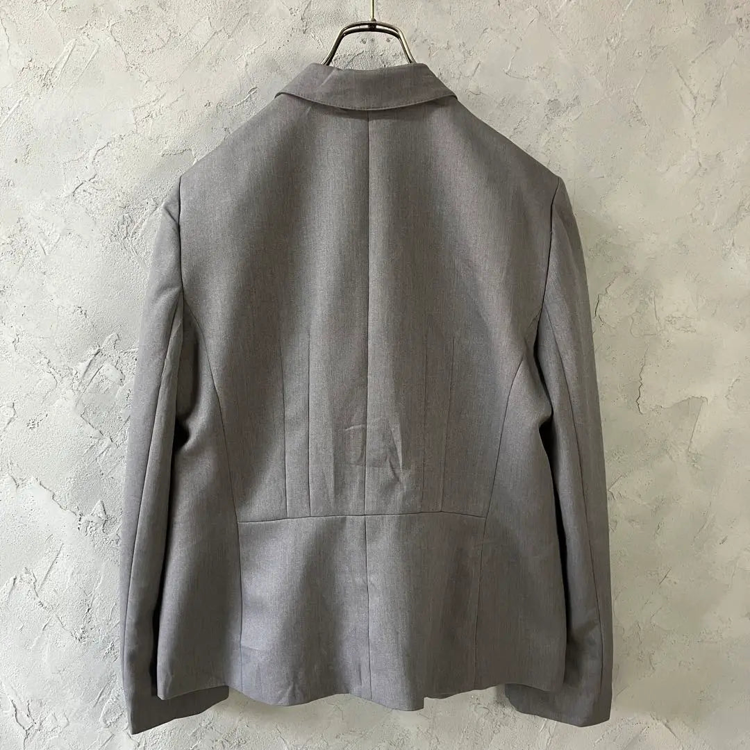 Chaqueta sastre vintage Business Grey Liso simple LO18 | ヴィンテージ テーラードジャケット ビジネス グレー シンプル 無地 LO18