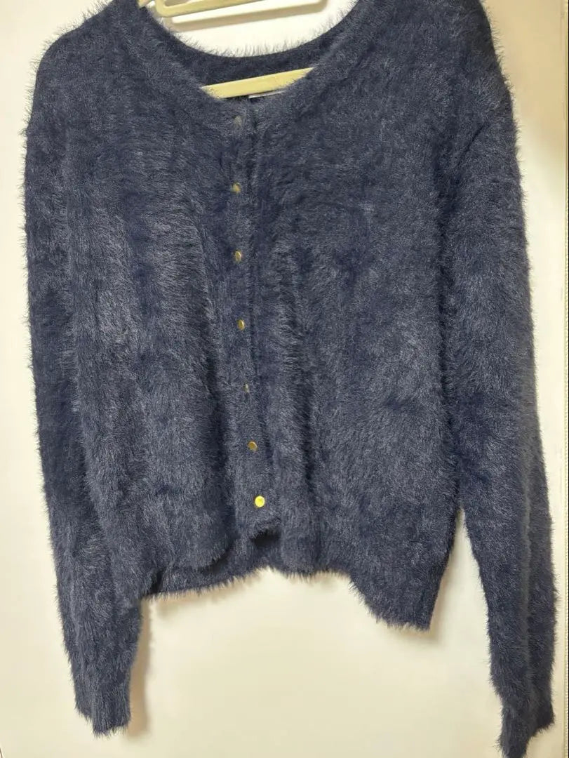 CHEEK Navy Jagie Cardigan Long Sleeve | Cheek ネイビー ジャギー　カーディガン 長袖