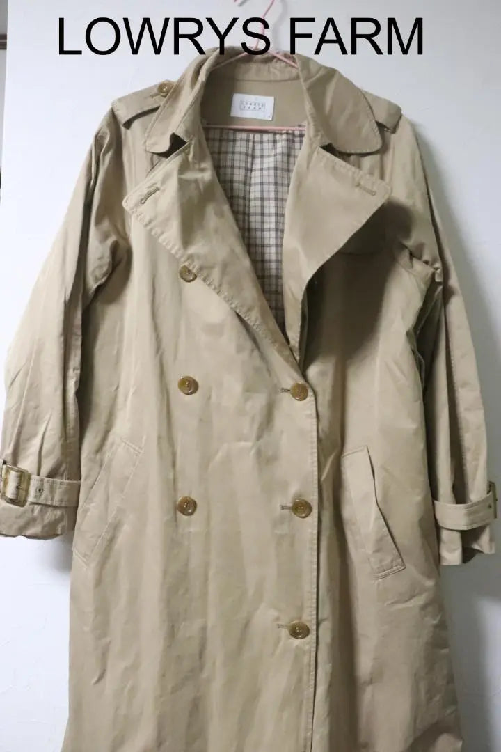 Daily price reduction profile must read LOWRYS FARM back check trench coat/high quality good product