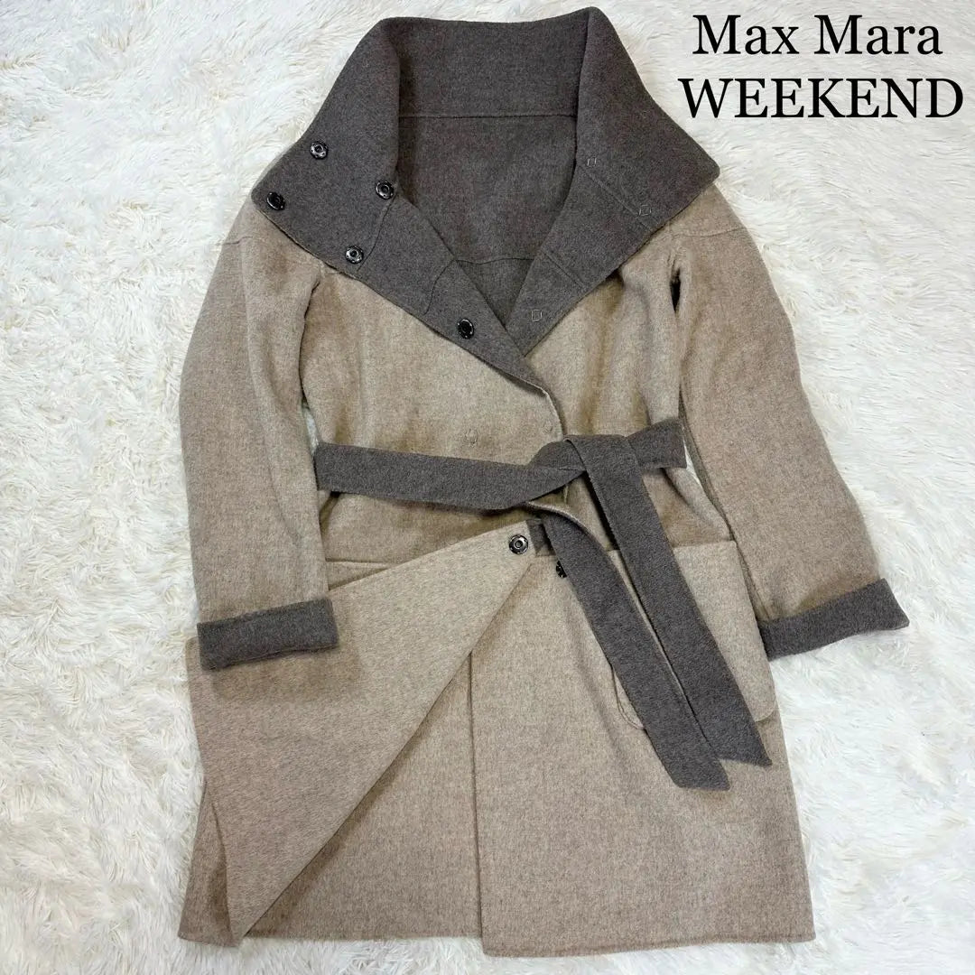 Max Mara FIN DE SEMANA Abrigo Reversible Kuchito Amano 42