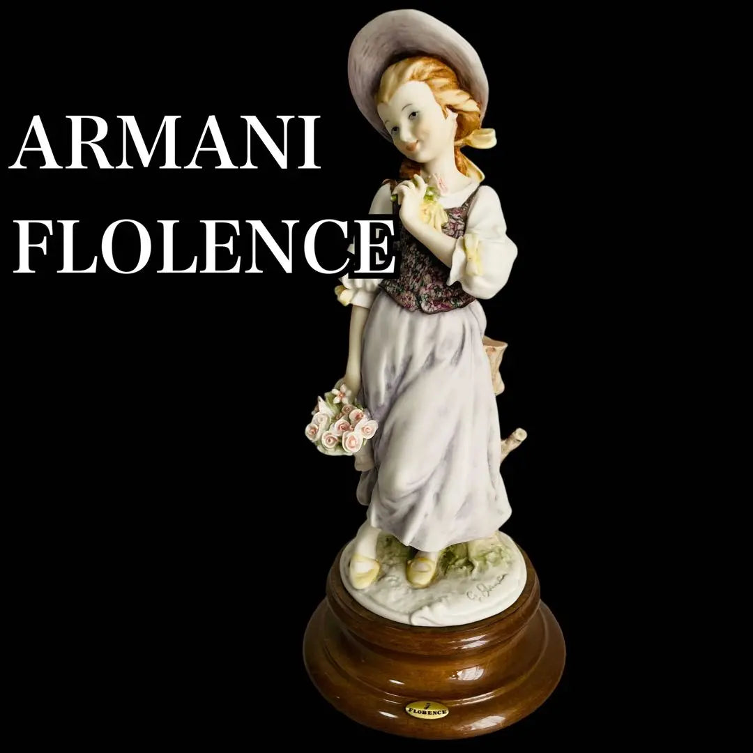 Armani florence Little shepherd with flowers figurine ceramic girl age