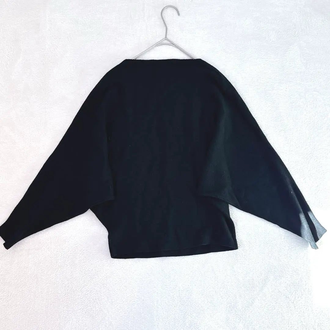 s148 [Fifth] Dolman Sleeve Short Knit Black M