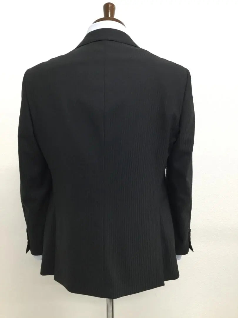 Men's Suit Black Stripe Business Total Back No Tuck AB6 5871