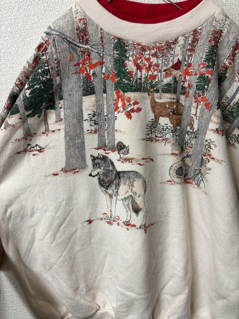 Wolf Made in USA Oversized Natural Landscape Sweatshirt